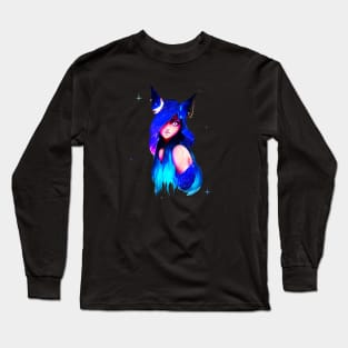 Anime girl cat hat - anime cat lovers Long Sleeve T-Shirt